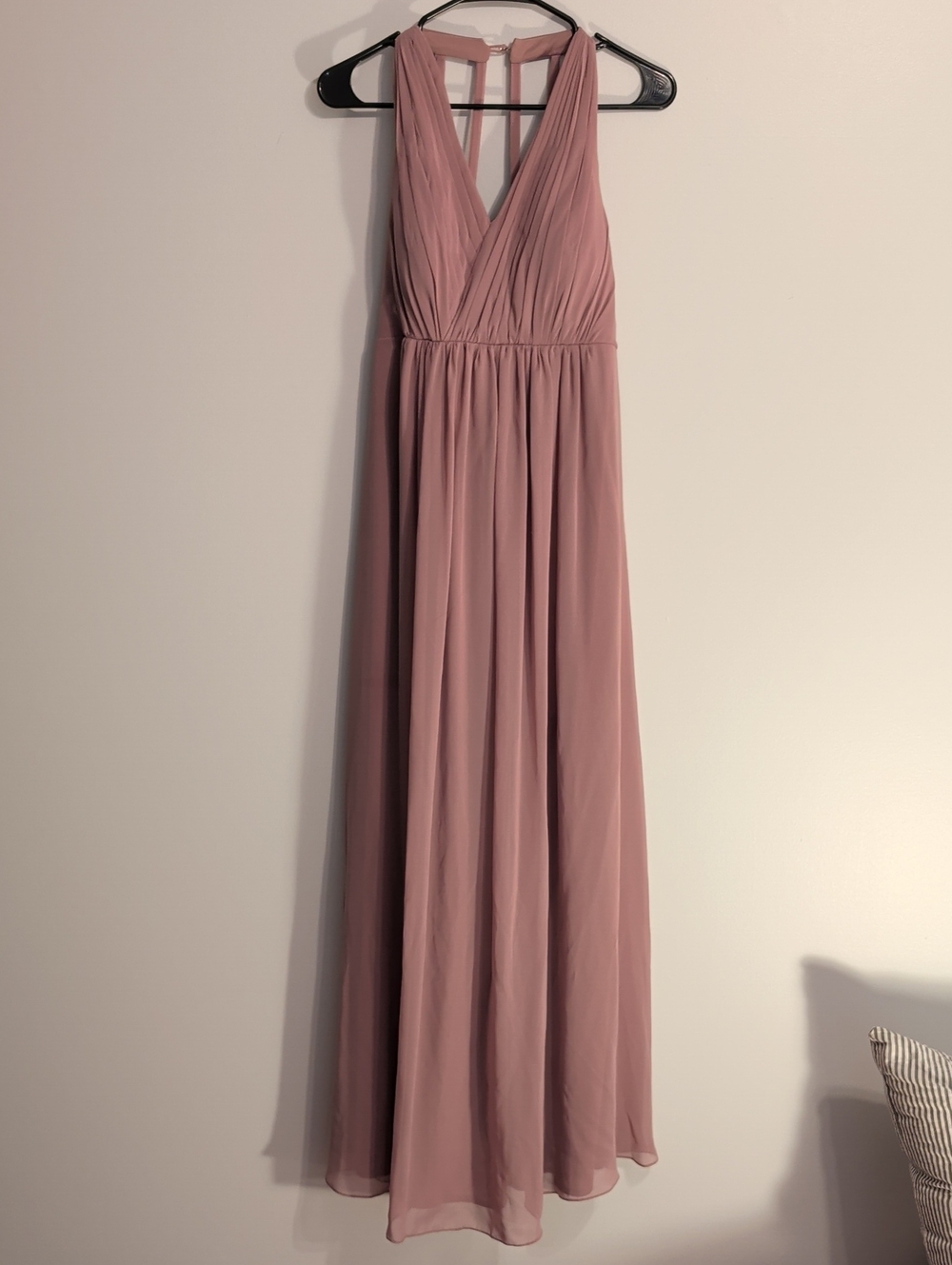 azazie size 10 Sleeveless V-Neck Maxi Dress in Dusty Rose